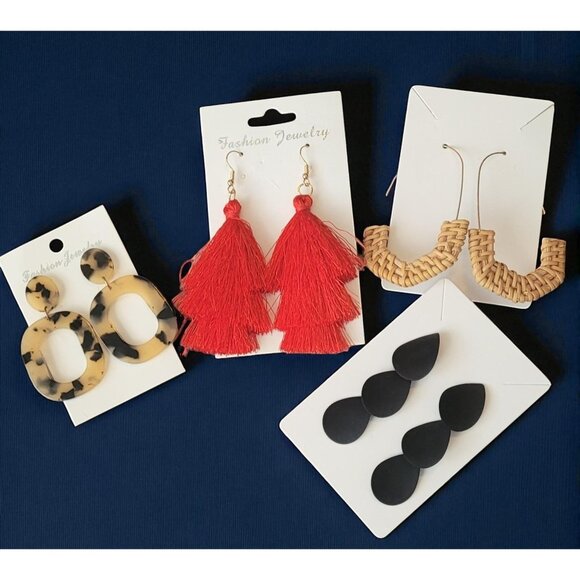 Set Of 4 Pairs of Unique Earrings (SKU#3087) - Picture 1 of 6